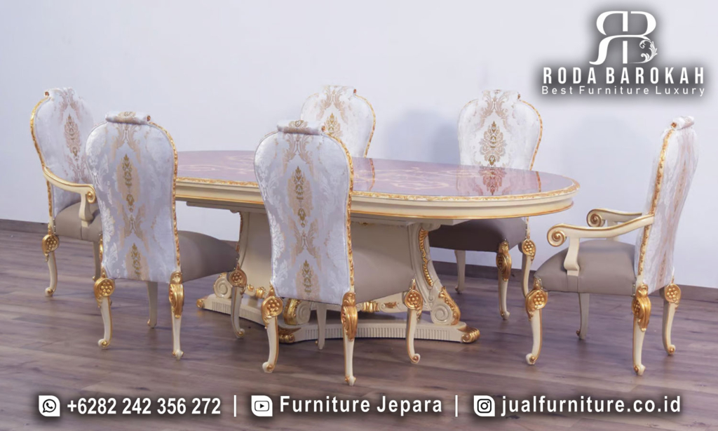 Set Meja Makan Mewah Klasik Style Italia SMM-262