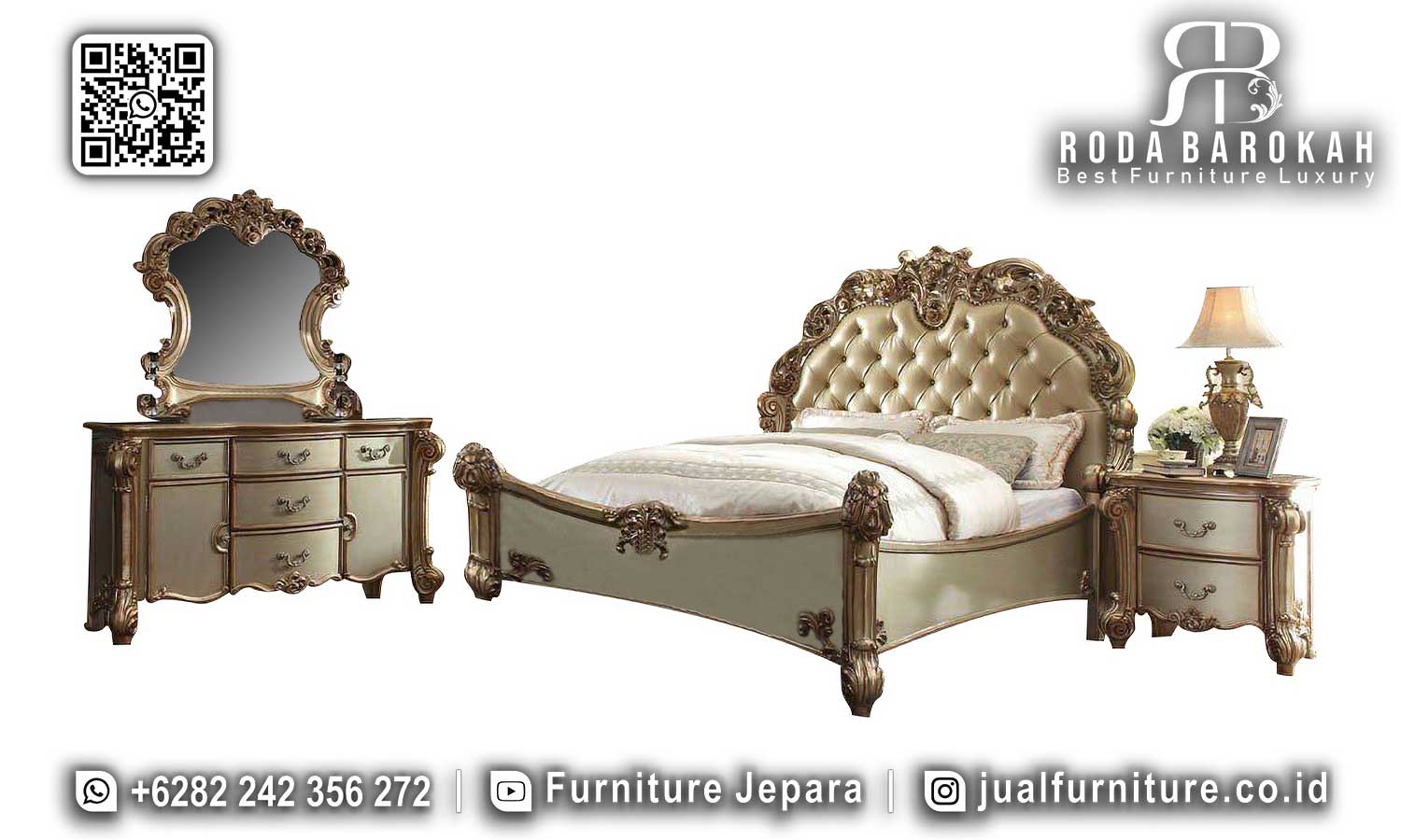 Harga Spesial Tempat Tidur Mewah Klasik Stok Terbatas STT-378