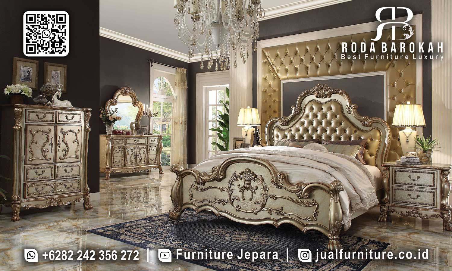 Lagi Viral Set Tempat Tidur Mewah Produk Asli STT-377