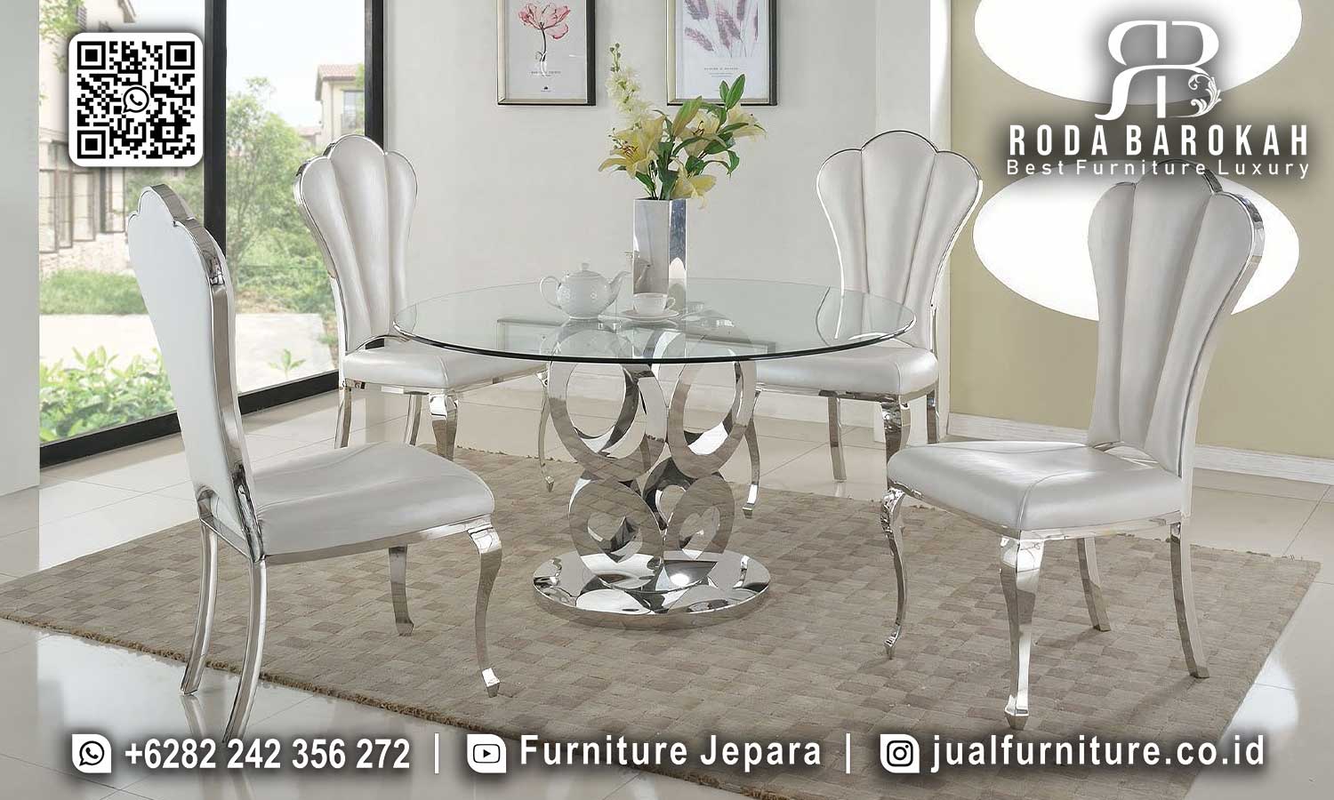 Rekomendasi Meja Makan Stainless Garansi Resmi SMM-492