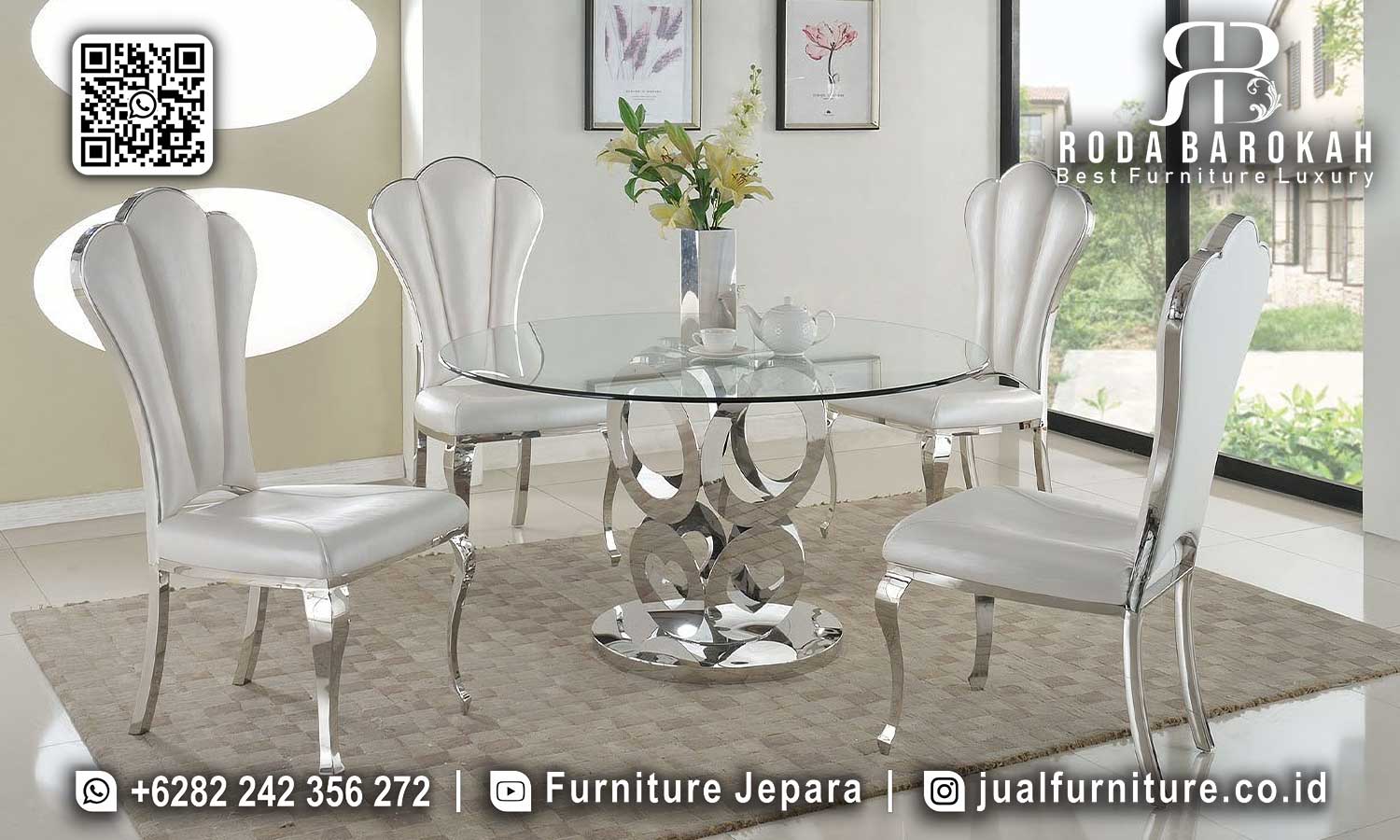 Rekomendasi Meja Makan Stainless Garansi Resmi SMM-492