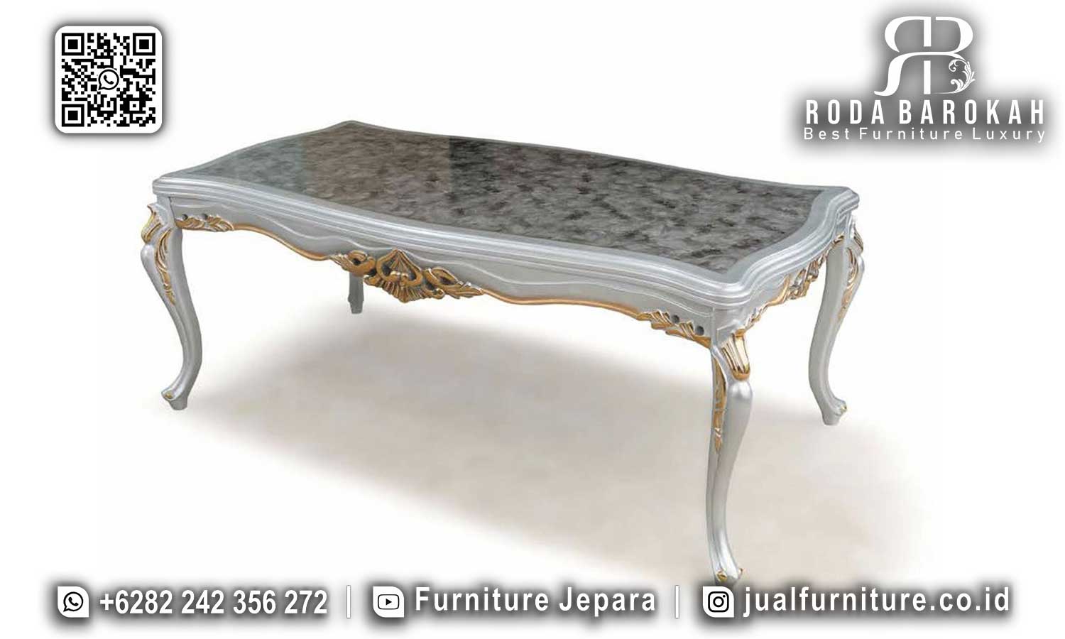 Sale Hari Ini Meja Makan Klasik Mewah Material Solid SMM-526