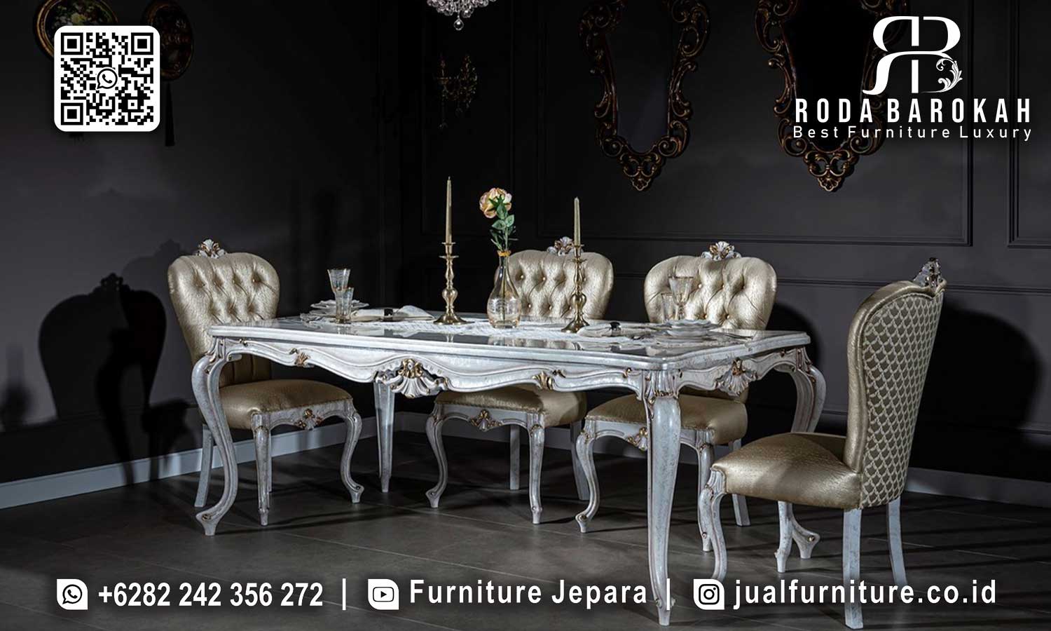 Tersedia Sekarang Meja Makan Mewah Modern Estetik Banget SMM-525