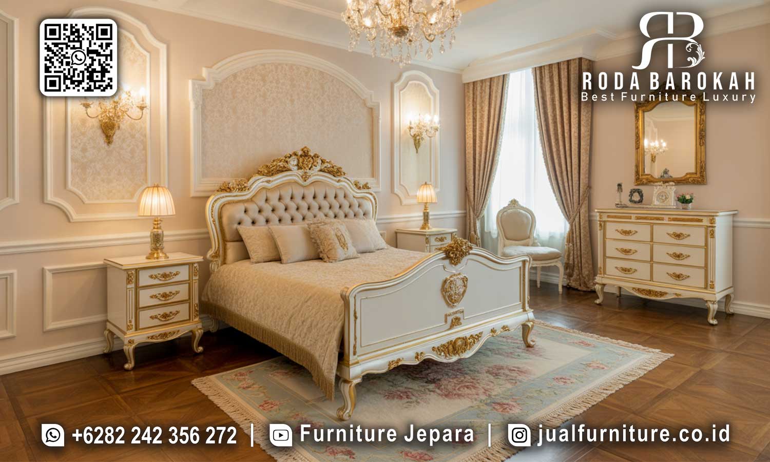 Khusus Hari Ini Tempat Tidur Ivory Gold Stok Terbatas STT-405