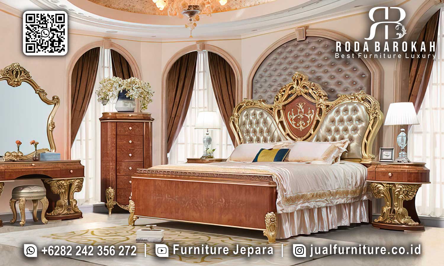 Lagi Viral Furniture Kamar Tidur Mewah Model Terbaru STT-403