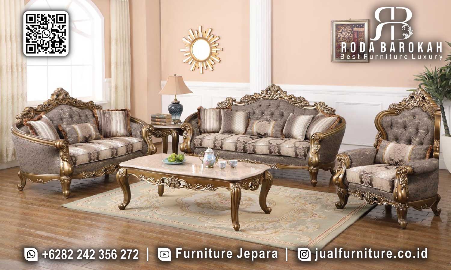 Penawaran Menarik Sofa Mewah Ukir Jepara Desain Eksklusif STM-806