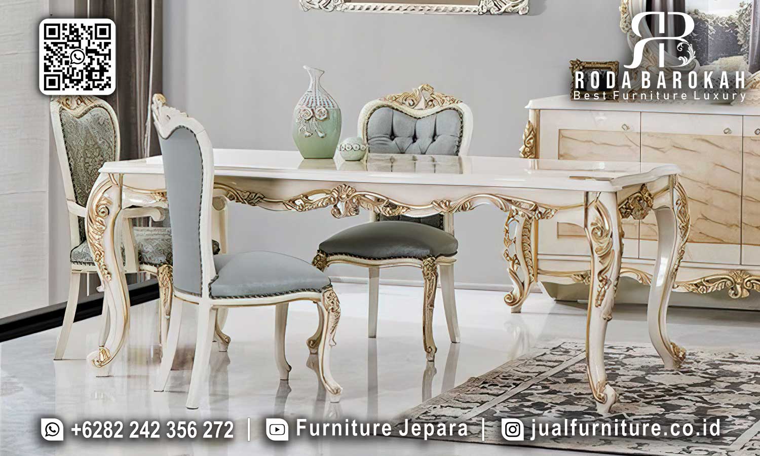 Belanja Hemat Set Ruang Makan Mewah Ukuran Ideal SMM-561