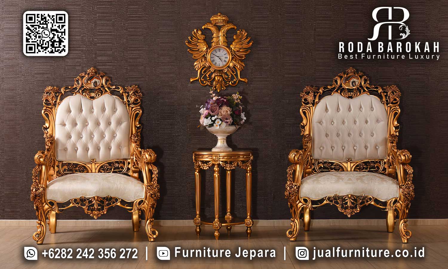 Best Deal Sofa Ukir Jepara Gold Anti Rayap STM-817