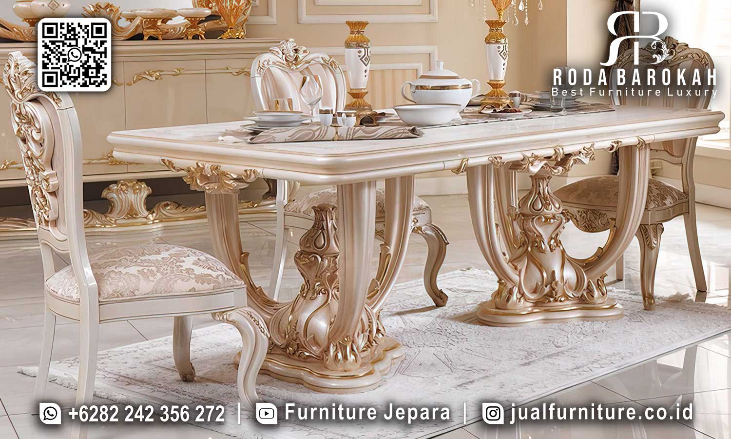 Big Sale Meja Makan Mewah Desain Modern SMM-566
