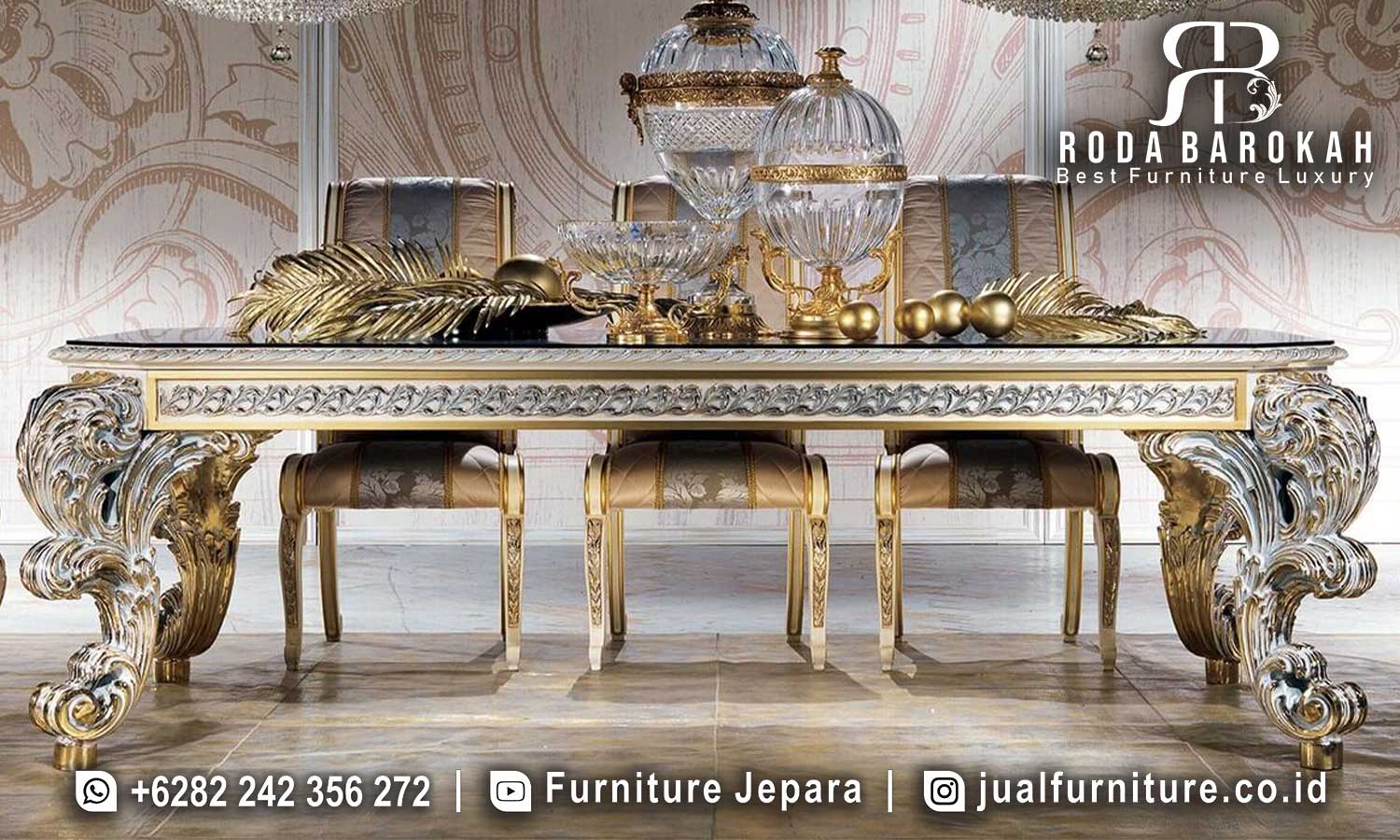 Flash Sale Meja Makan Rectangular Mewah Paling Laku SMM-536