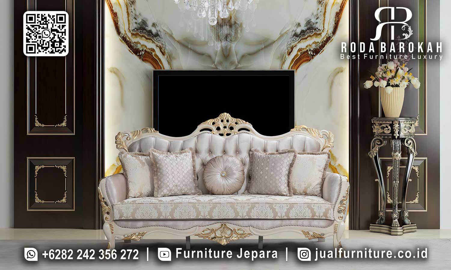 Harga Hemat Furniture Ruang Tamu Klasik Sedang Laku STM-818