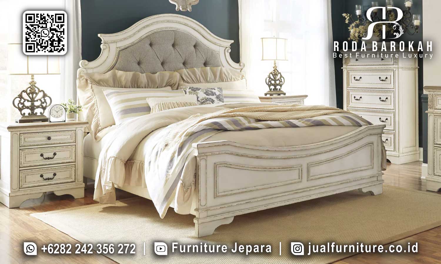 Khusus Hari Ini Mebel Kamar Klasik Antique Warna Elegan STT-420