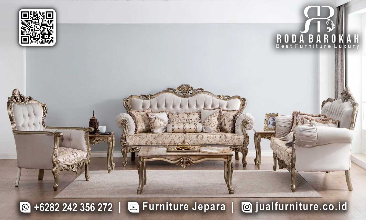 Penawaran Menarik Kursi Tamu Mewah Terbaru Tanpa Perakitan STM-822
