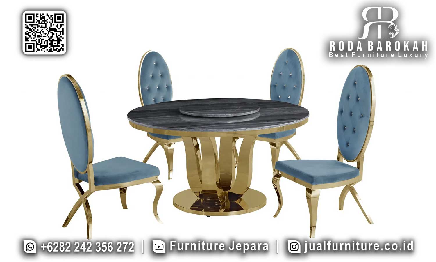 Penawaran Terakhir Meja Makan Mewah Modern Tahan Lama SMM-544