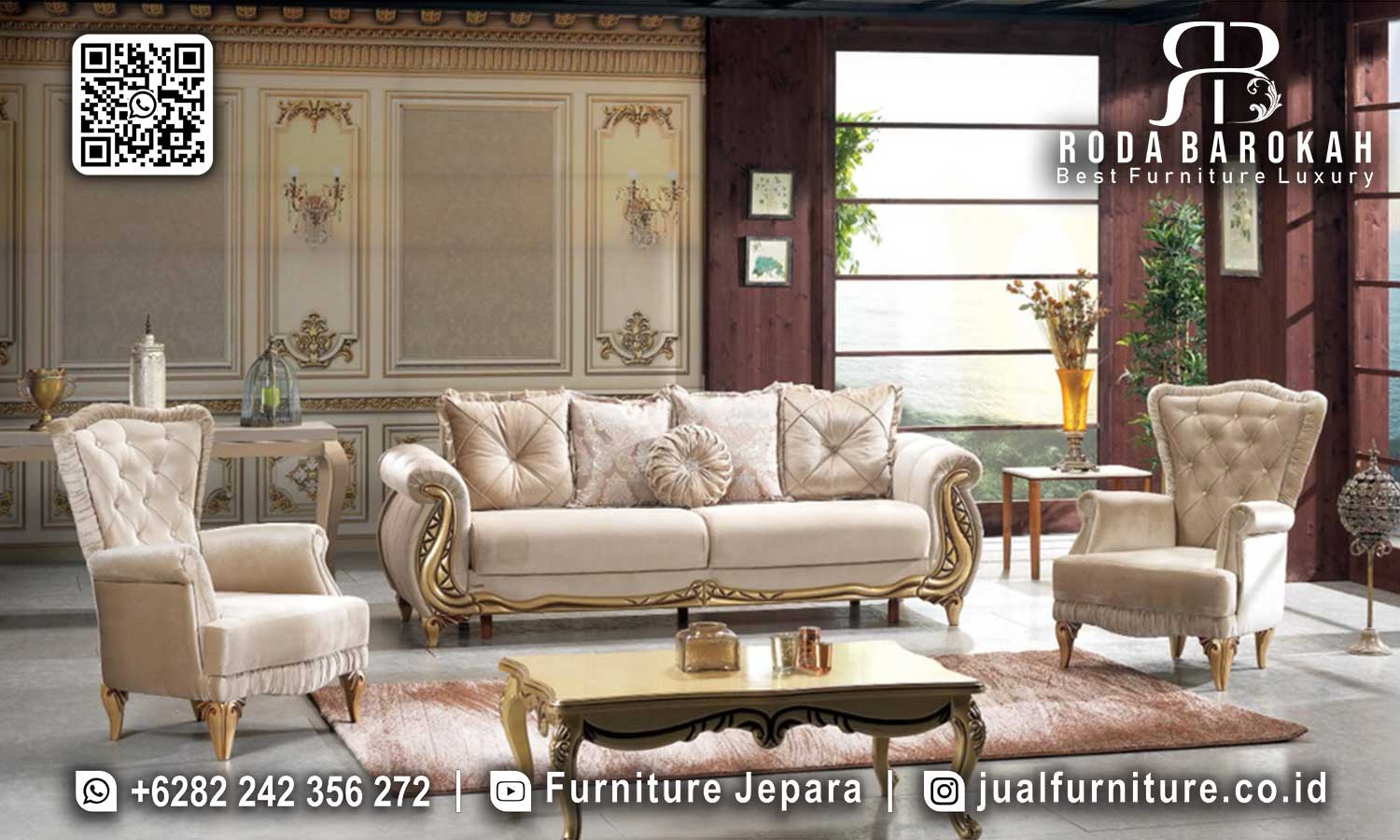 Promo Mingguan Set Kursi Tamu Mewah Harga Murah STM-823