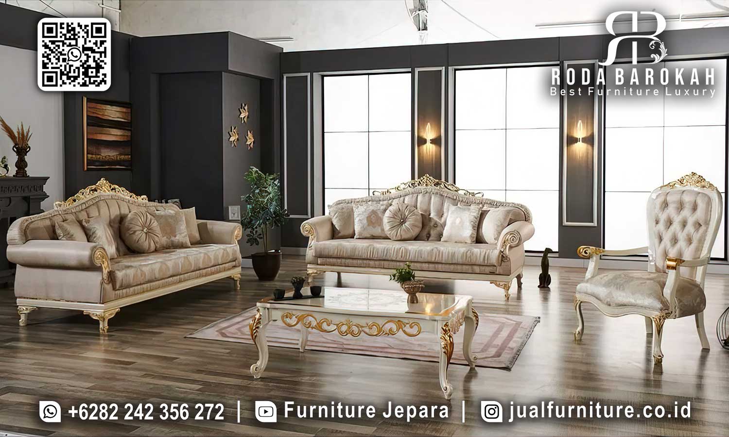 Rekomendasi Spesial Kursi Mewah Ruang Tamu Material Solid STM-830