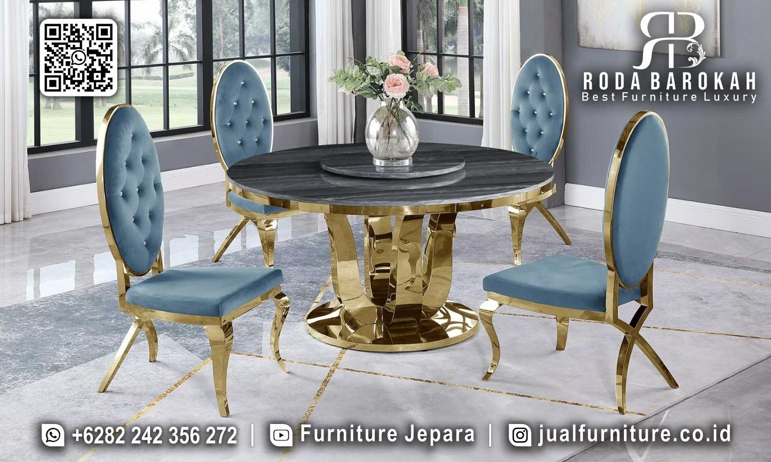 Penawaran Terakhir Meja Makan Mewah Modern Tahan Lama SMM-544