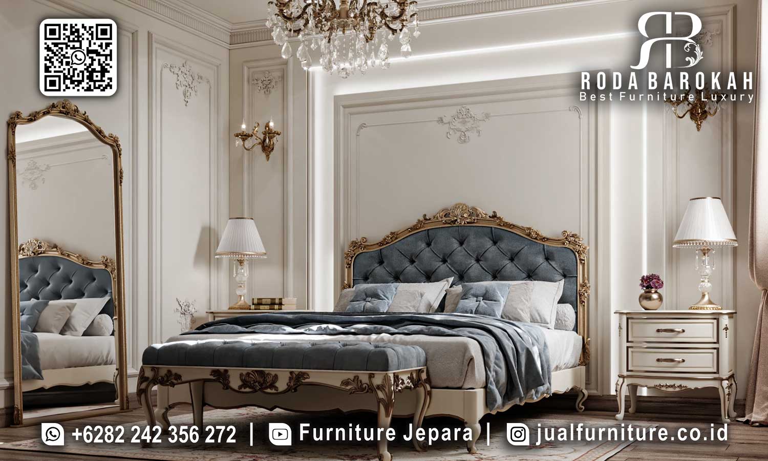Deal Spesial Tempat Tidur Gold Mewah Warna Netral STT-445