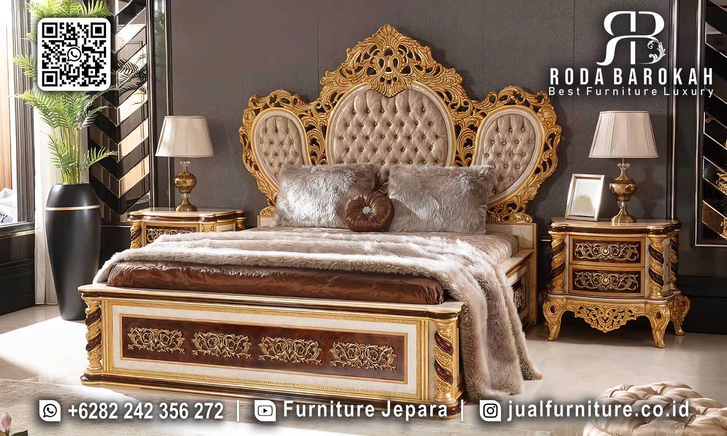 Harga Terbaik Kamar Tidur Gold Mewah Harga Murah STT-447