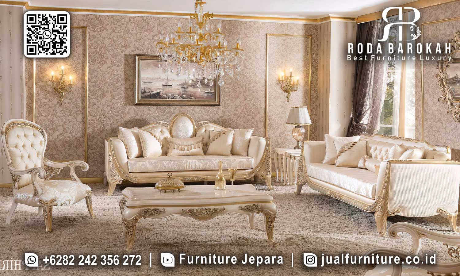 Lagi Viral Kursi Ruang Tamu Mewah Ringkas Elegan STM-841