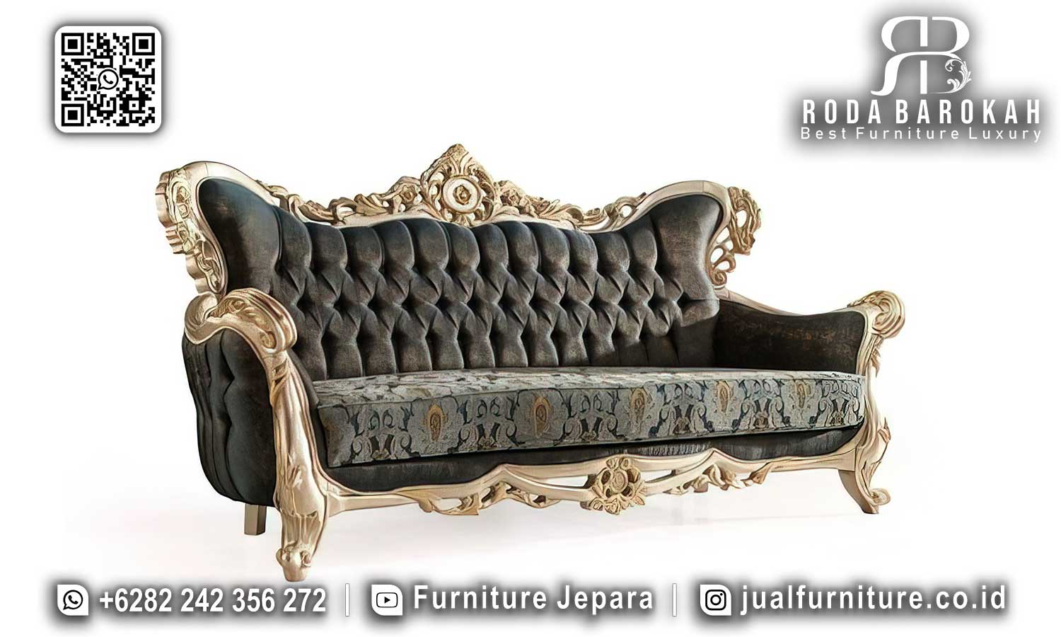 Limited Edition Kursi Sofa Gold Mewah Desain Modern STM-849