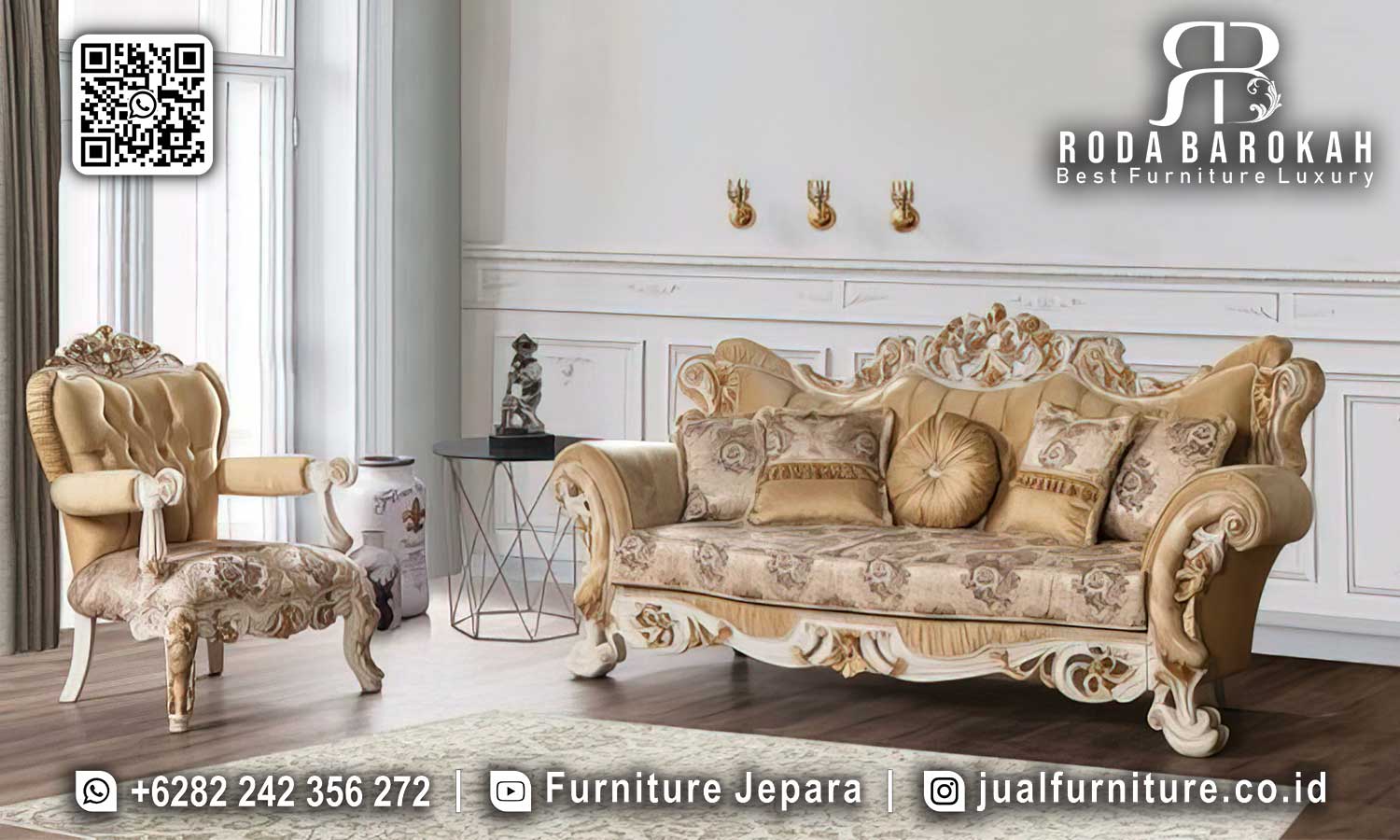 Ready Stock Sofa Ukir Ruang Tamu Gaya Natural STM-850