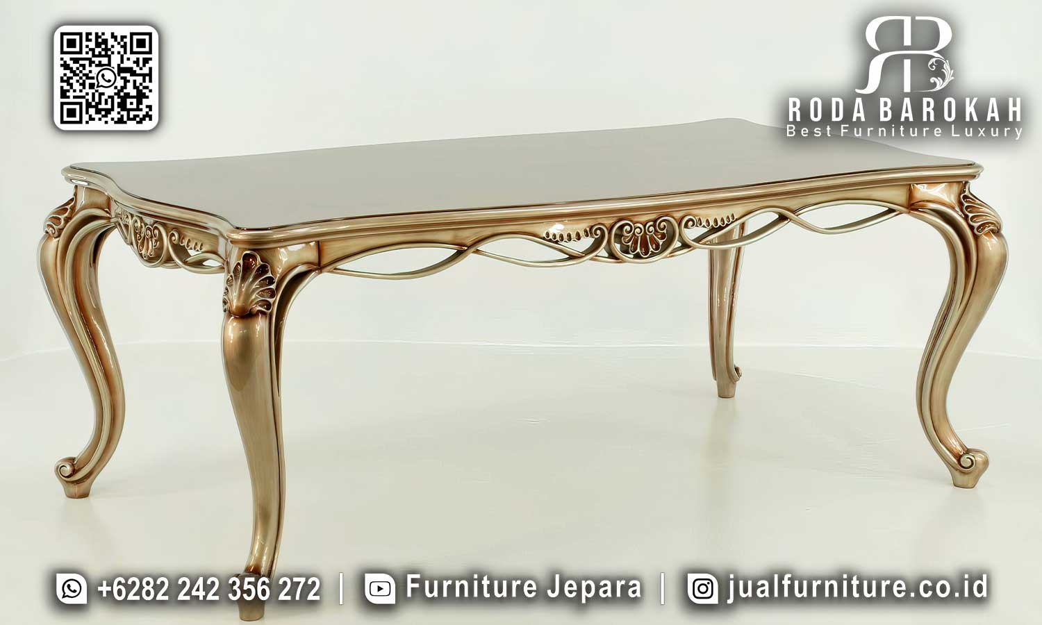 Segera Habis Meja Makan Jati Ringkas Elegan SMM-574