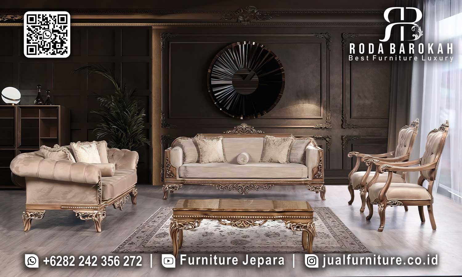 Ternyaman Sofa Tamu Jati Chester Asli STM-853
