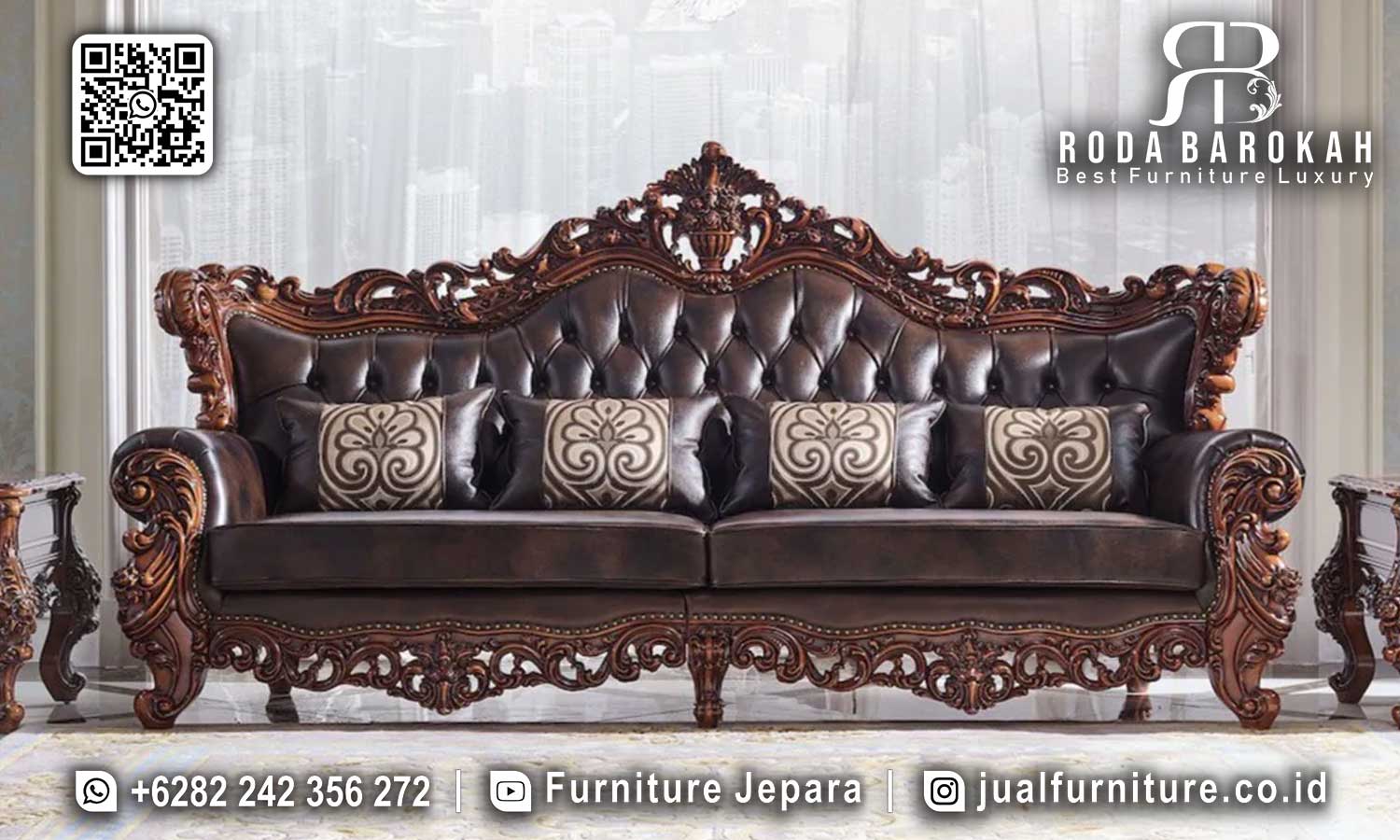 Viral Sofa Tamu Maharaja Mewah Tahan Lama STM-863