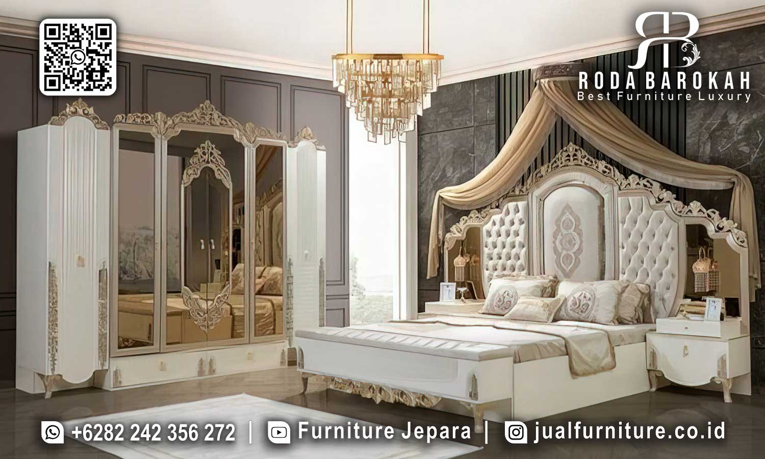 Favorit Set Kamar Mewah Ukir Fleksibel Ruangan STT-449