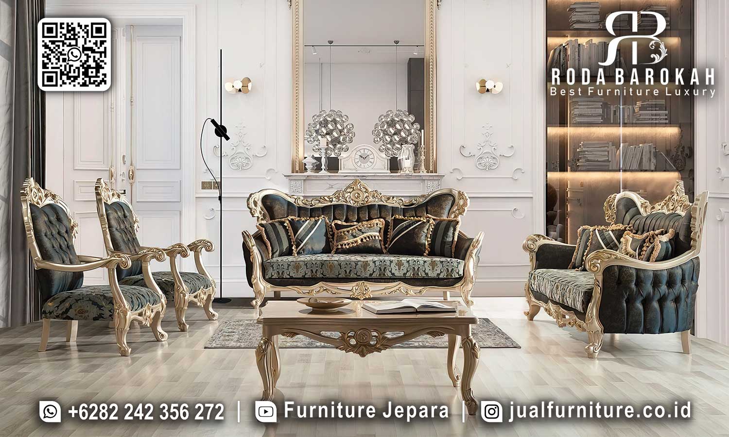 Limited Edition Kursi Sofa Gold Mewah Desain Modern STM-849