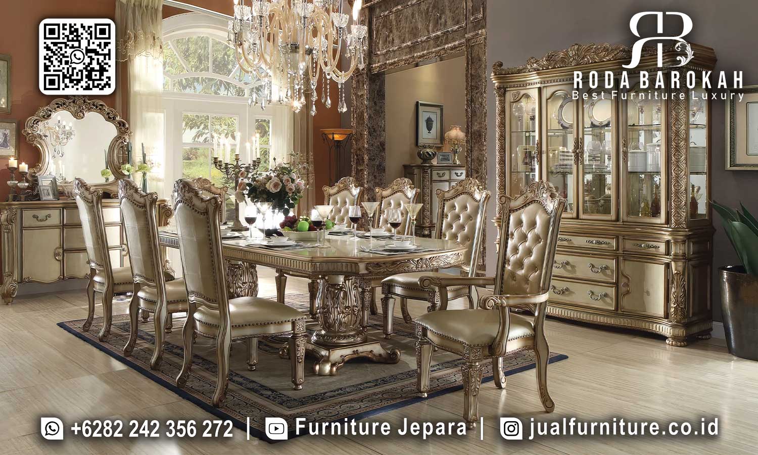 Jual Meja Makan Mewah Modena Anti Jamur SMM-609