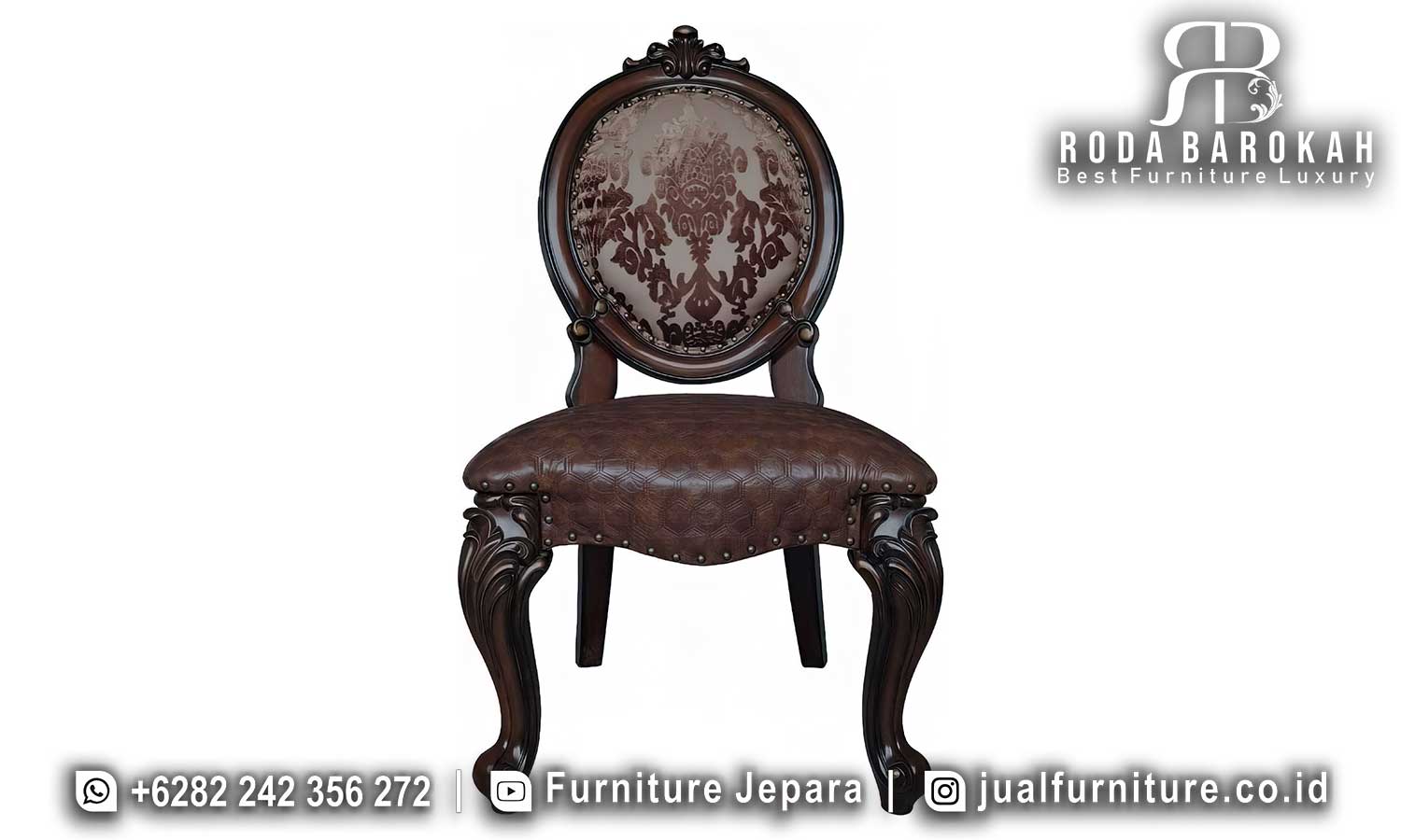 Meja Makan Jati Mewah Tudor Relief Klasik SMM-600