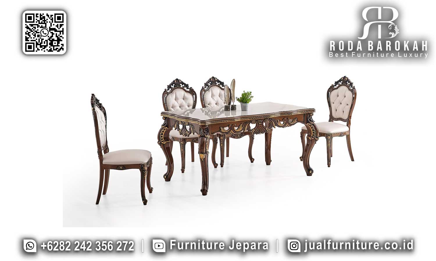 Meja Makan Modern Mewah Villa Material Pilihan SMM-610