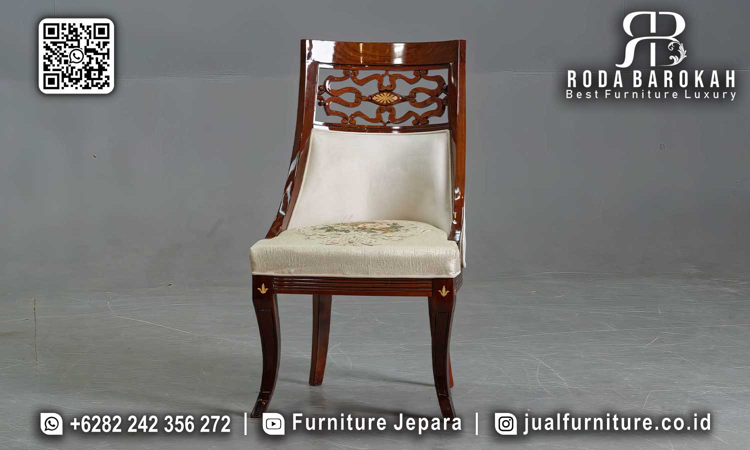 Meja Makan Ukir Jati Lucca Anti Jamur SMM-605