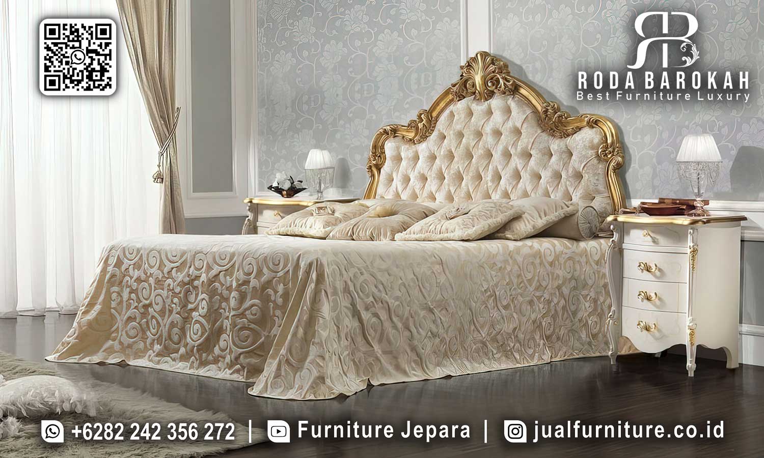 Pabrik Tempat Tidur Moreno Mewah Finishing Rapi STT-470