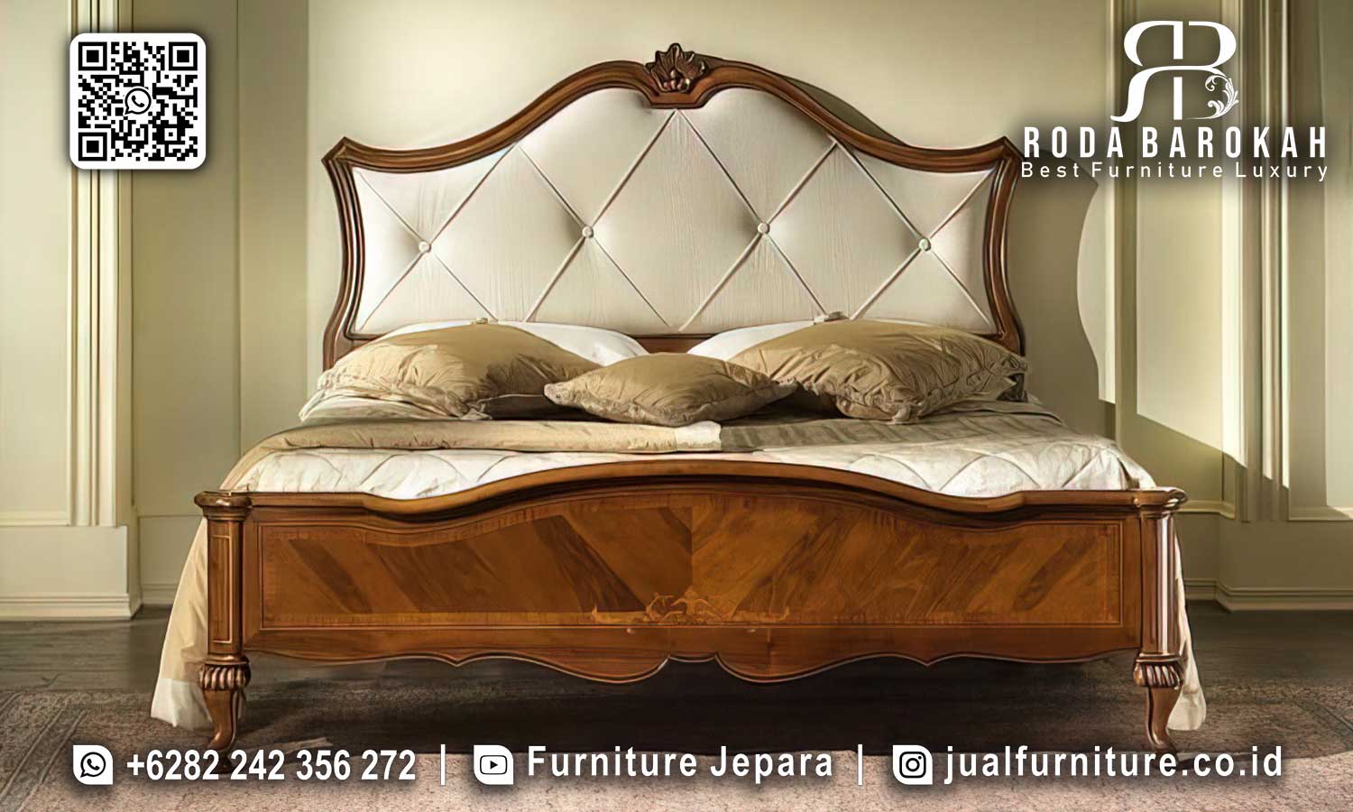 Tempat Tidur Jati Natural Lusso Mebel Jepara STT-474