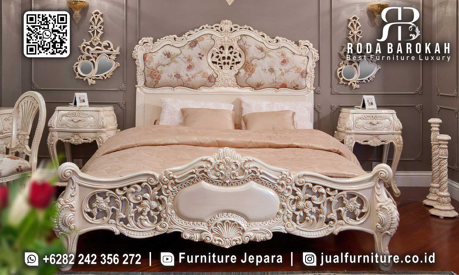 Tempat Tidur Mewah Ukir Nobile Nyaman Digunakan STT-475