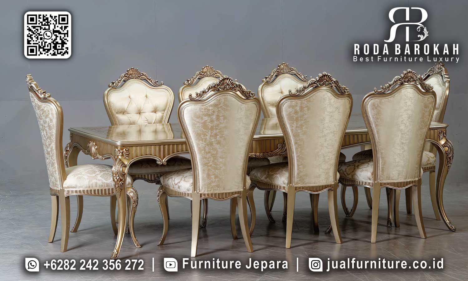 Meja Makan Mewah Romanov Tahan Lama SMM-607
