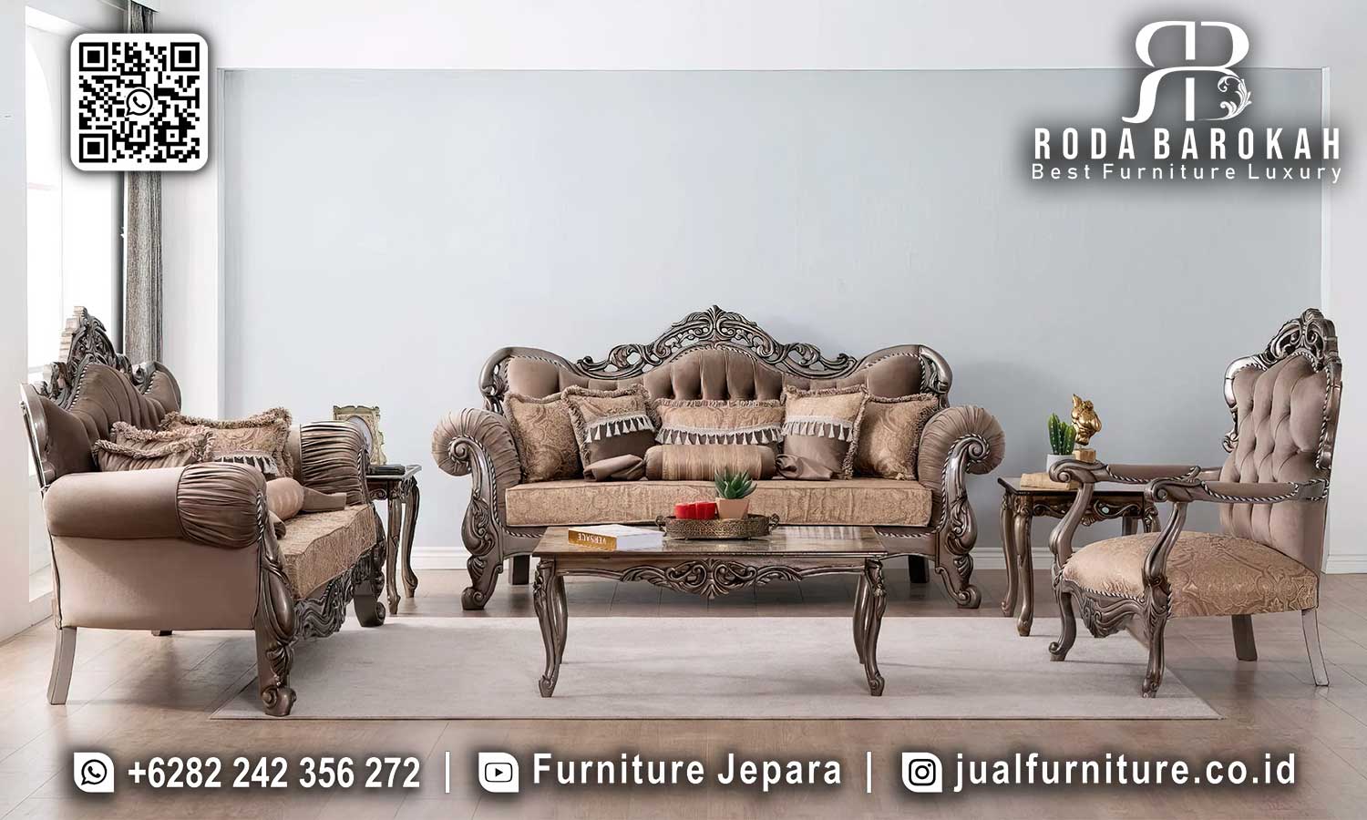 Model Sofa Tamu Jati Mewah Banyak Dibeli STM-874