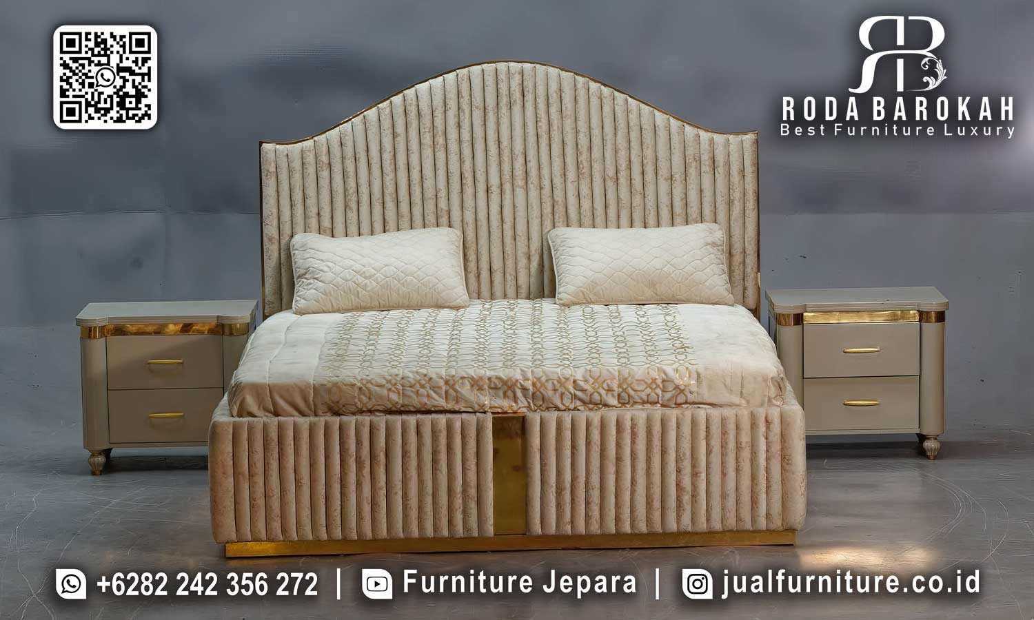 Tempat Tidur Mewah Modern Bellezza Buatan Jepara STM-886