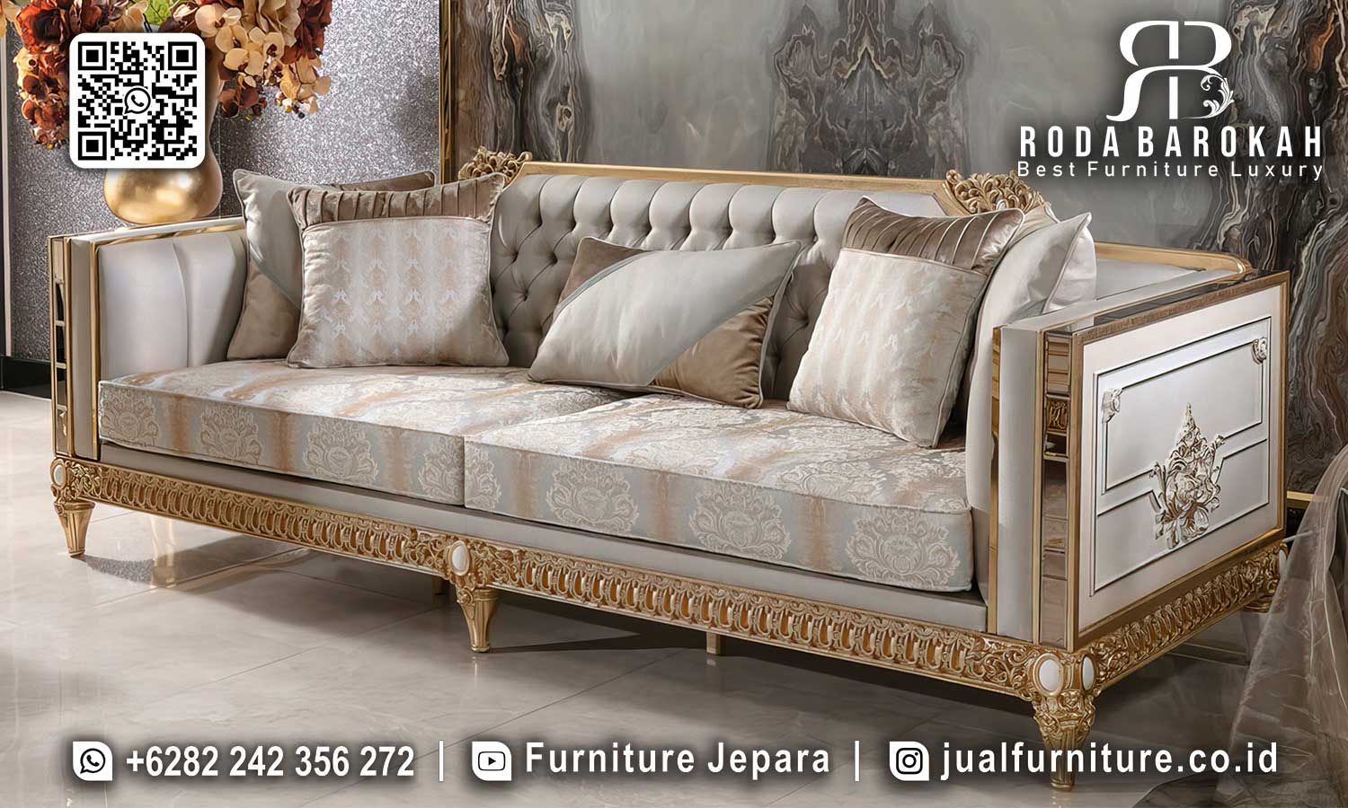 Desain Sofa Mewah Ukir Prestige Mebel Jepara STM-897
