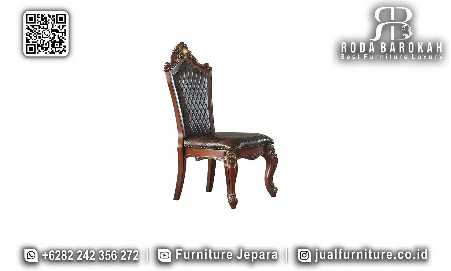 Jual Meja Makan Natural Jati Palermo Motif Klasik SMM-664