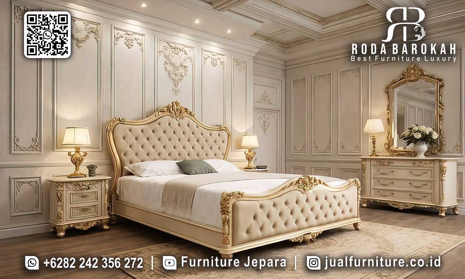 Jual Tempat Tidur Mewah Bruges Sambungan Kuat STT-483