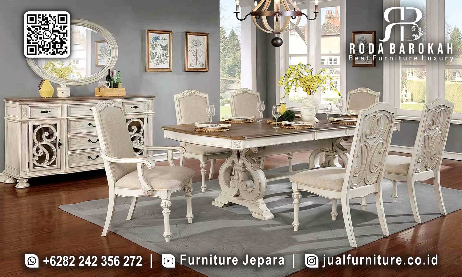 Meja Makan Minimalis Mewah Mantova Nuansa Prestisius SMM-660