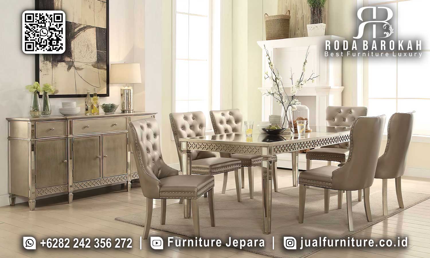 Meja Makan Minimalis Modern Venesia Desain Berkelas SMM-657