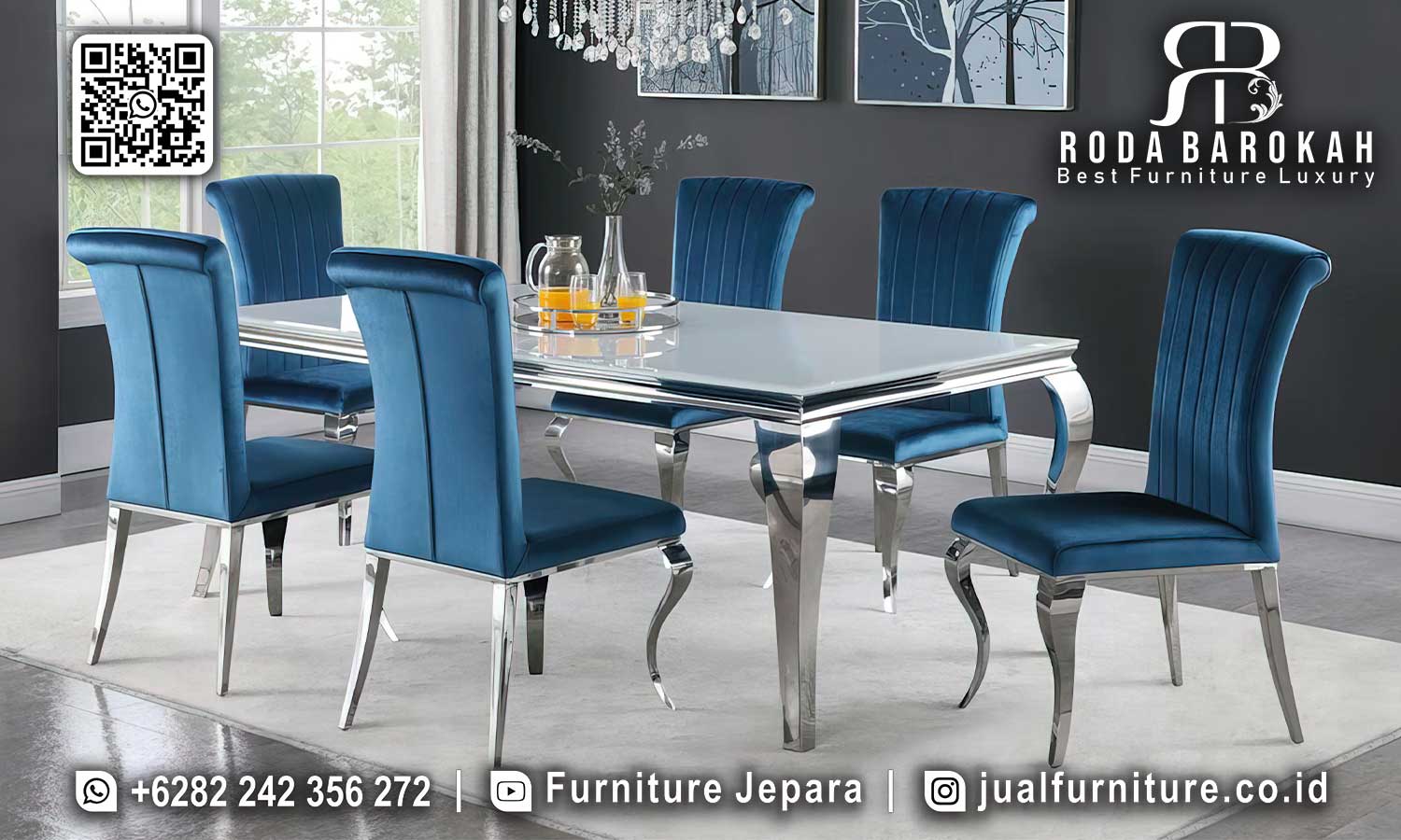 Meja Makan Minimalis Stainless Lusso Pengerjaan Halus SMM-630