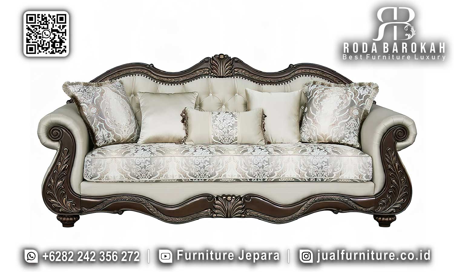 Model Sofa Tamu Mewah Jati Lucca Stabil Kokoh STM-930