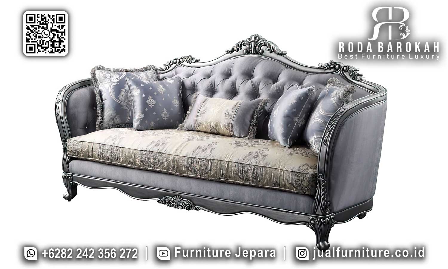 Model Sofa Tamu Mewah Sevilla Desain Berdetail STM-919