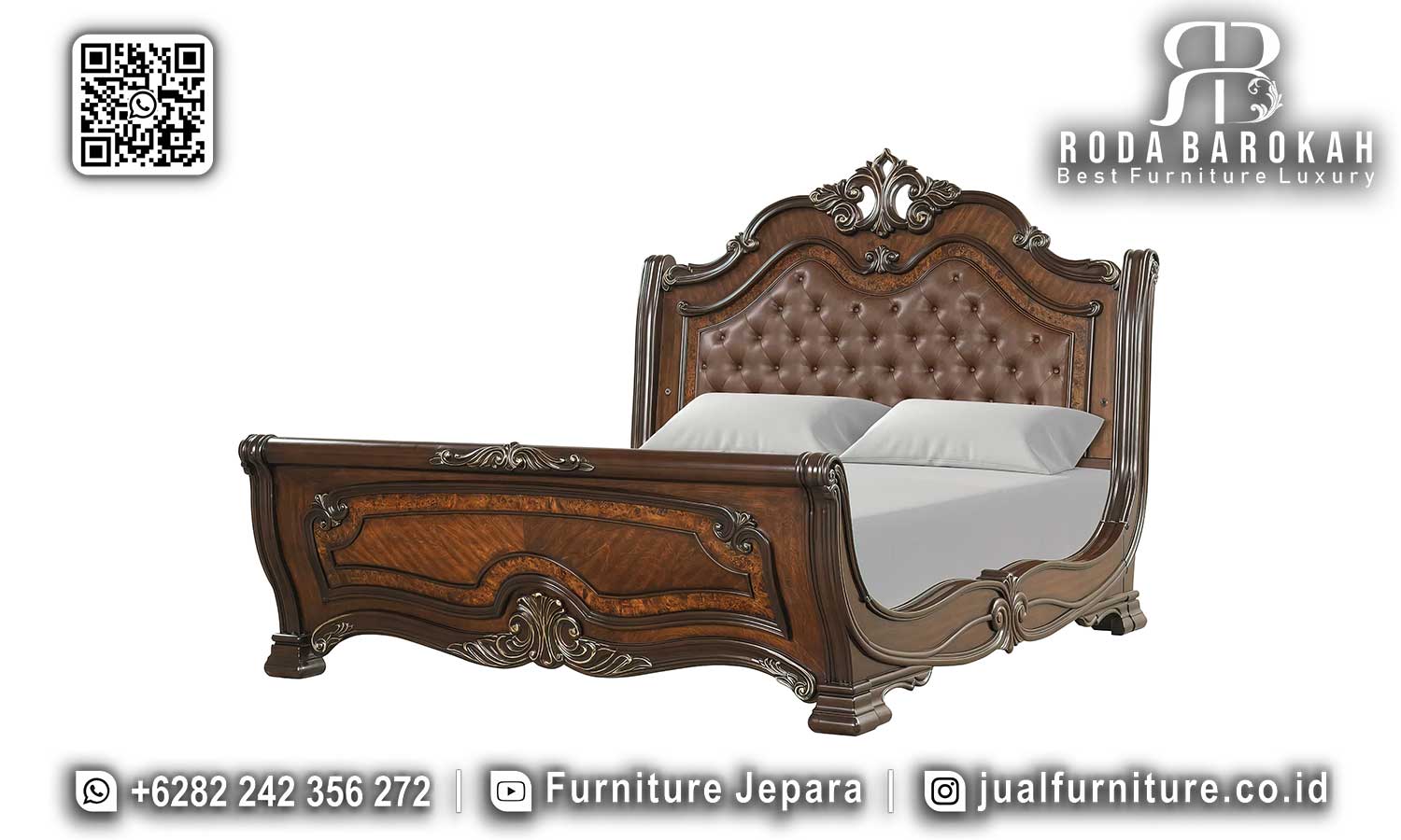 Set Tempat Tidur Jepara Jati Eleganza Desain Elegan STT-504